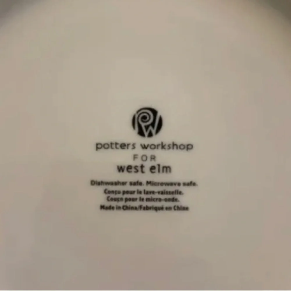 (4) Potters Workshop for West Elm plates